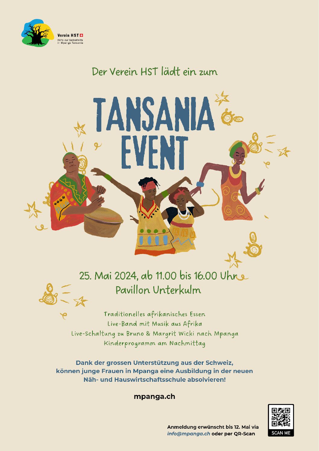 Kommt alle zum Tansania Event 25.05.2024